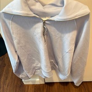SPANX Light Blue Half-Zip Sweatshirt